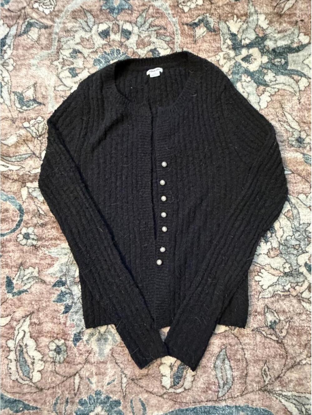 Kimchi Blue Women's Black and Grey Cardigan